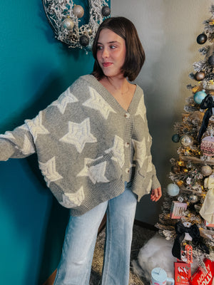 Stars Cardigan - Grey