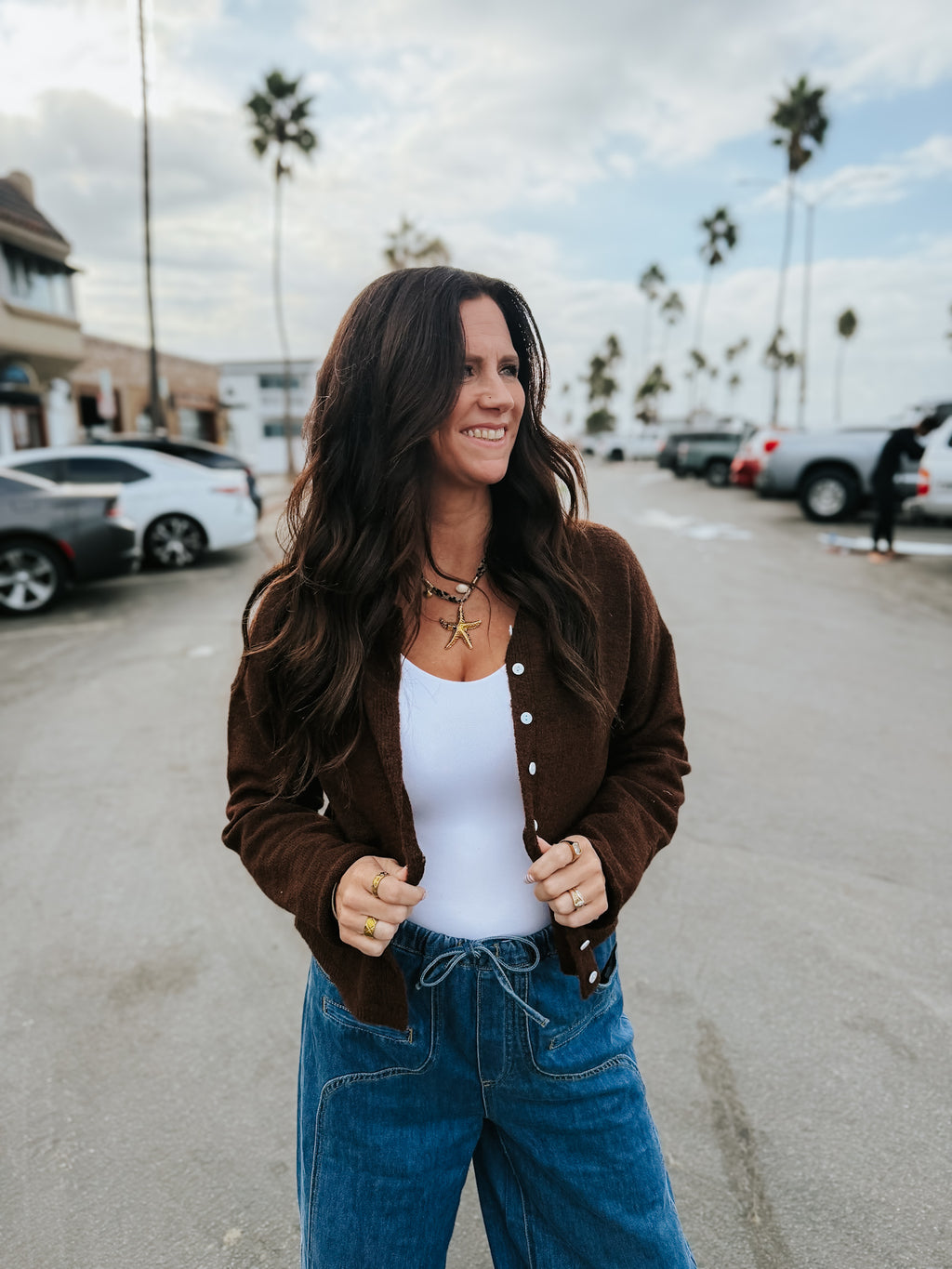 Chocolate Essential Cardigan