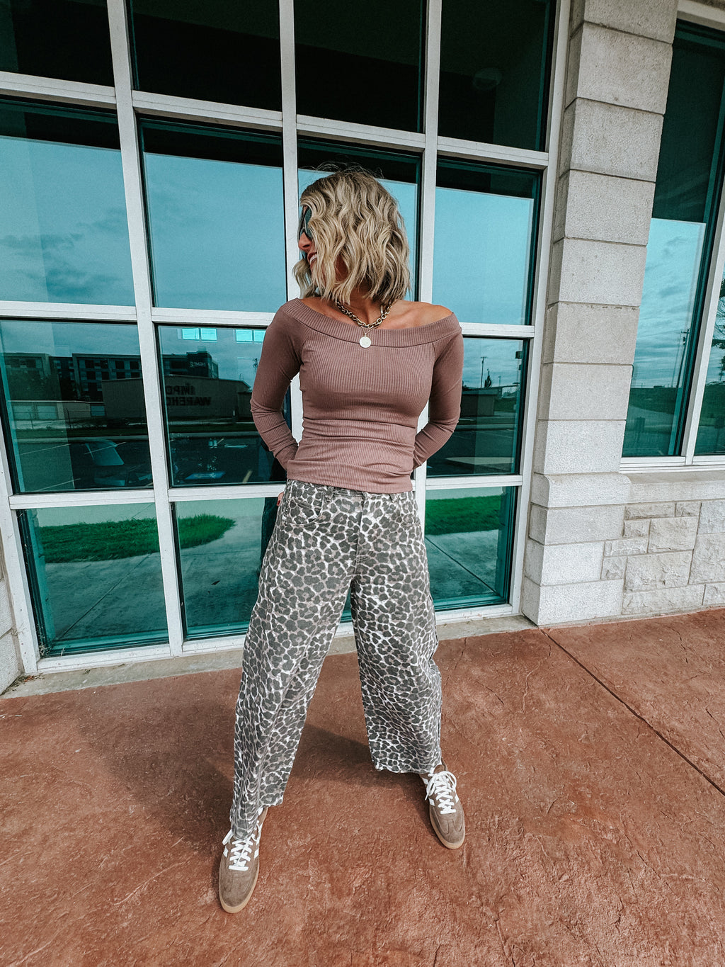 Mocha Off the Shoulder Top