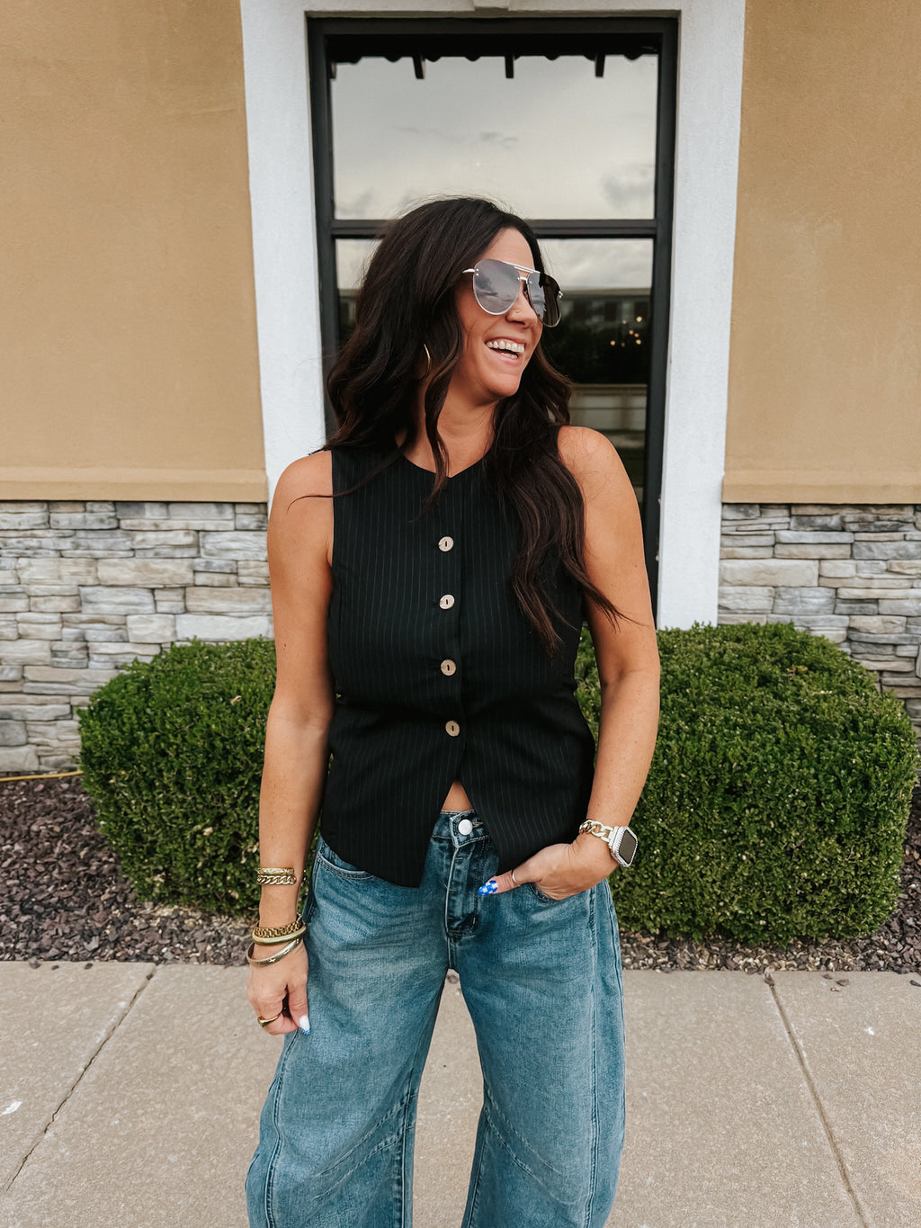 Pin Stripe Vest