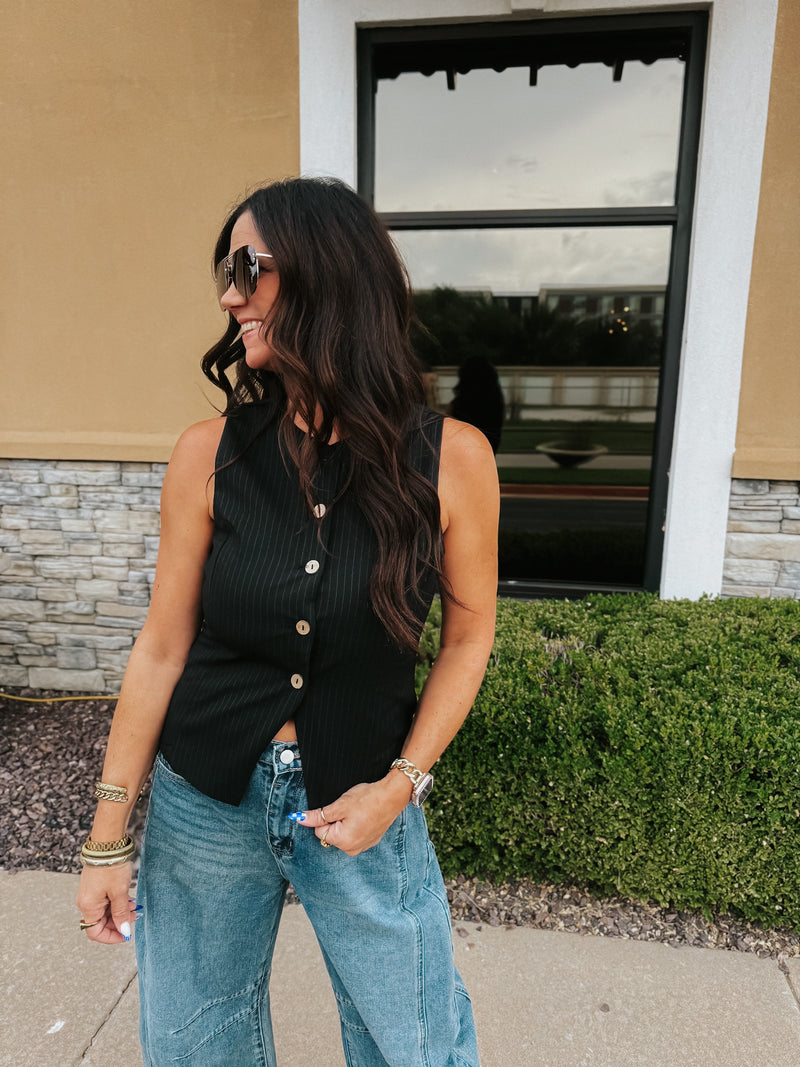 Pin Stripe Vest