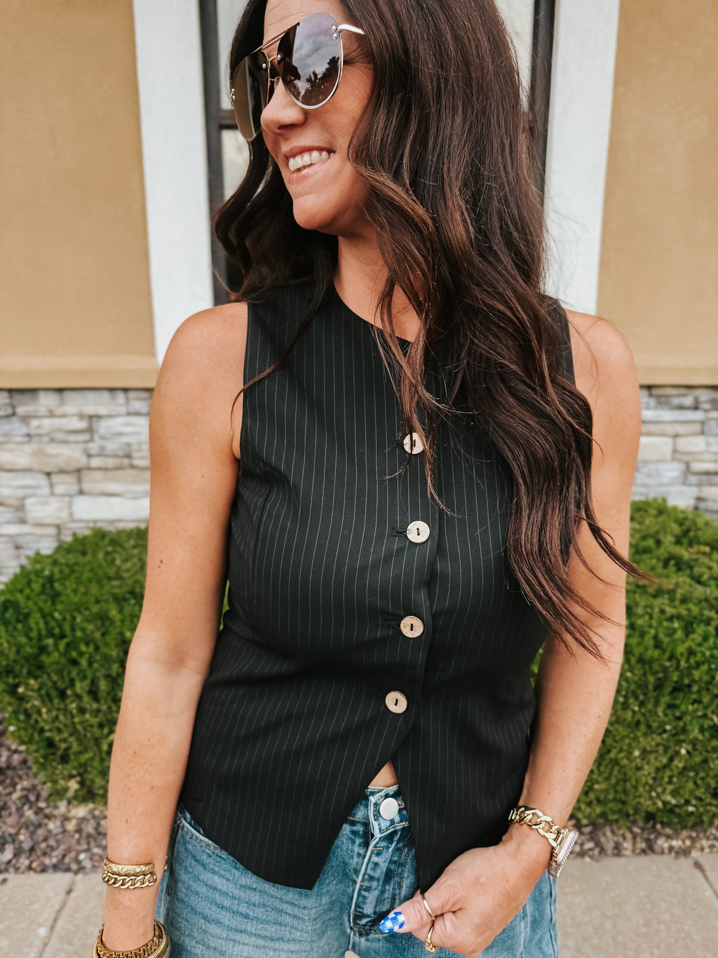 Pin Stripe Vest