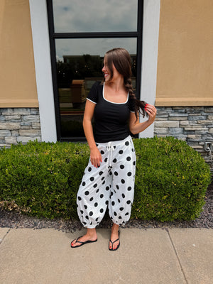 Staple Contrast Top - Black
