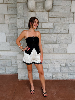 Downtown Denim Top - Black