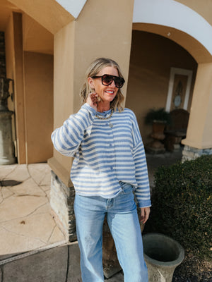 Boulevard Striped Cardigan