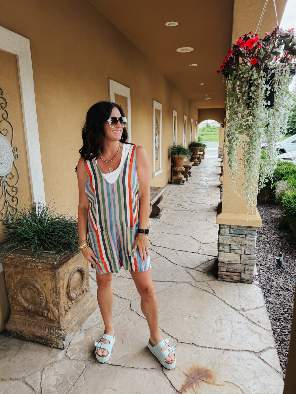 Coastal Stripes Overalls
