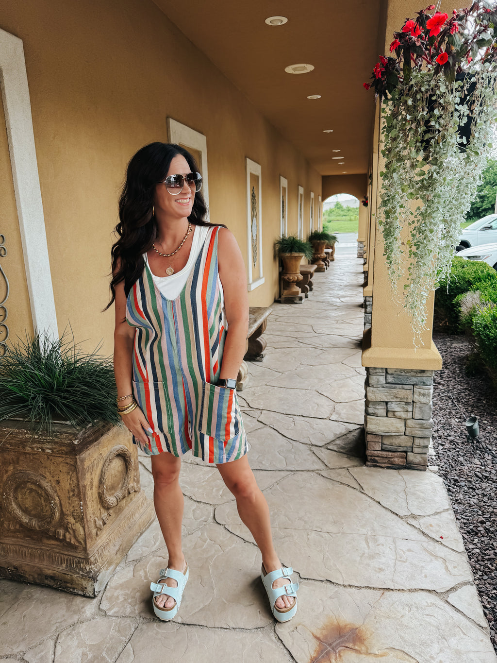 Coastal Stripes Overalls