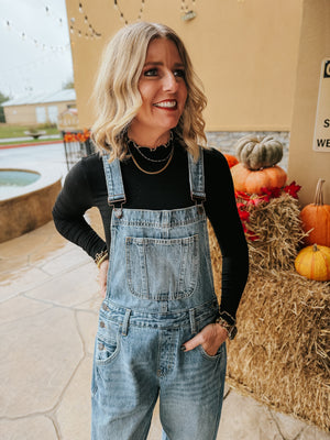 Harvest Ribbed Black Top