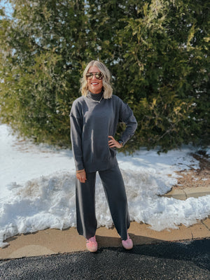 Seleste Gray Sweater Set