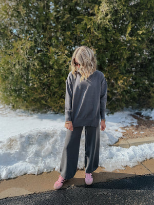 Seleste Gray Sweater Set