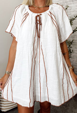 Mama Rands Sweet White Mini Dress