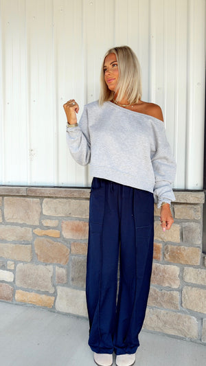 Mama Rands Navy Barrel Sweat Pants