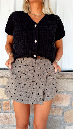 Mama Rands Floral Brown Skort