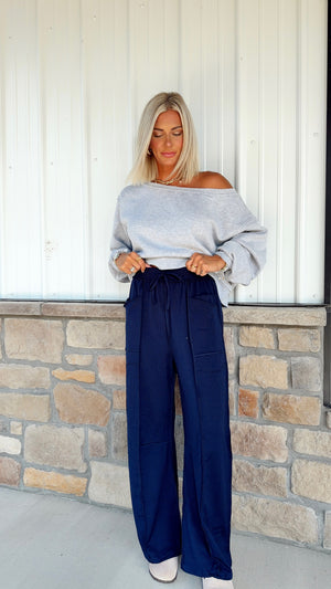 Mama Rands Navy Barrel Sweat Pants