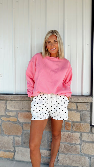 Mama Rands White & Black Polka Dot Shorts