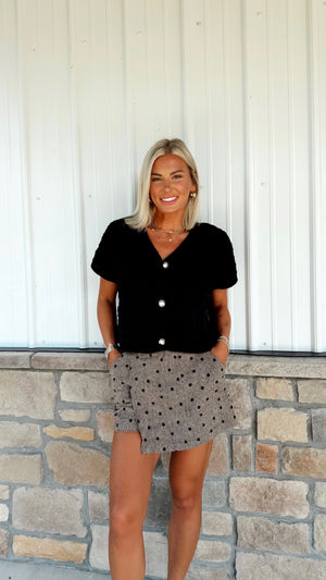 Mama Rands Floral Brown Skort